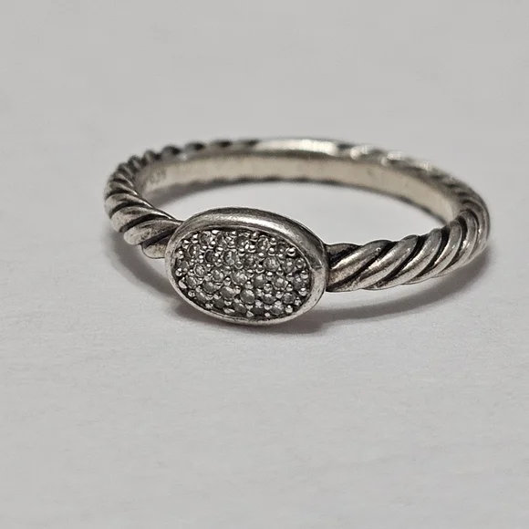 David Yurman Cable Collectible Oval Stack Ring - Picture 6 of 6